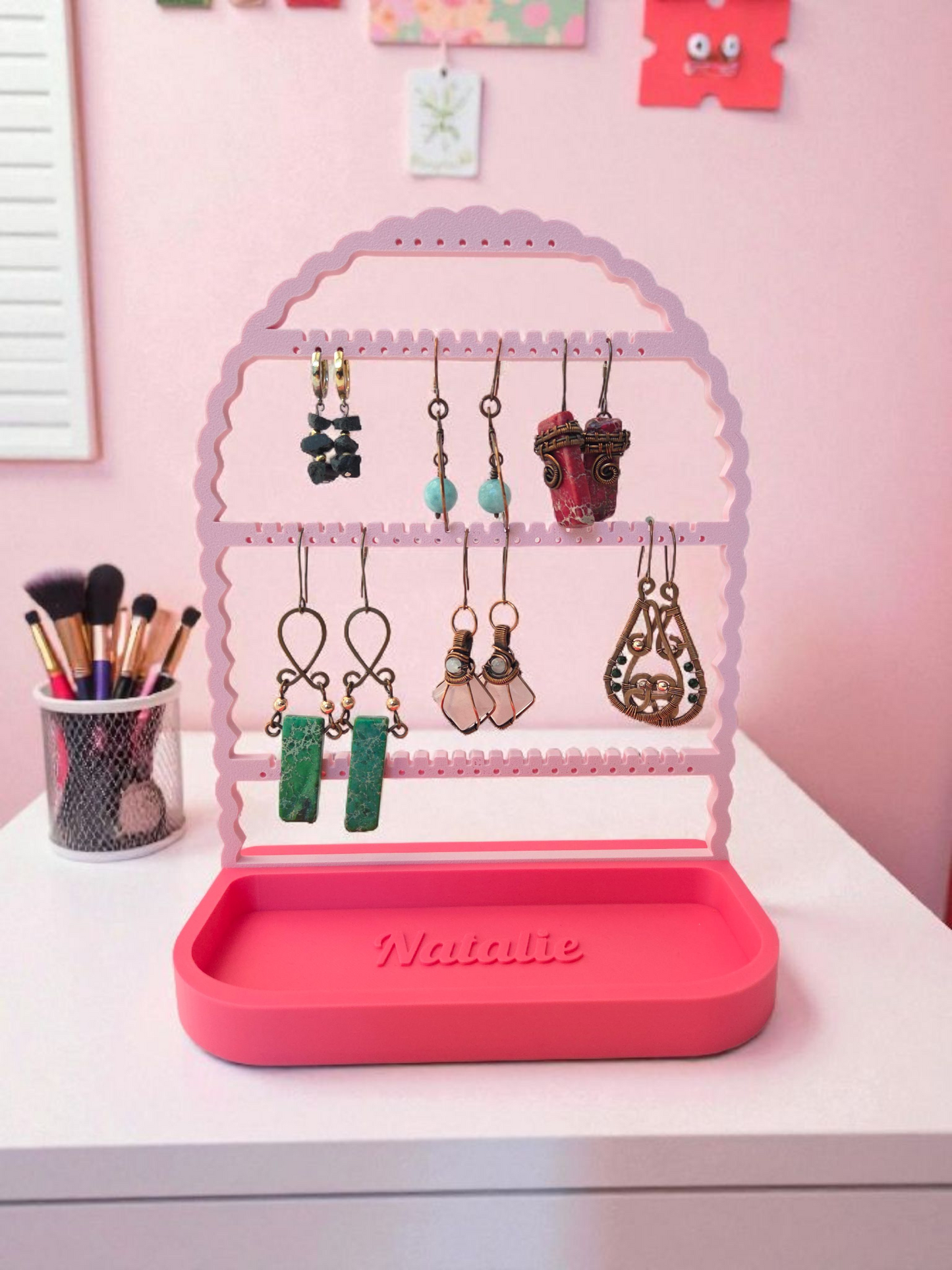 Earing Holder With Personalized Tray