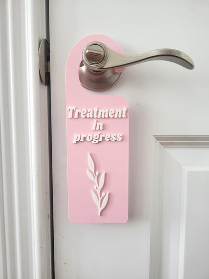 For Beauty Salons, Lash Technicians, Spas,  Do Not Disturb Sign, Office Door Signs, Privacy Signage, Treatment in progress door sign