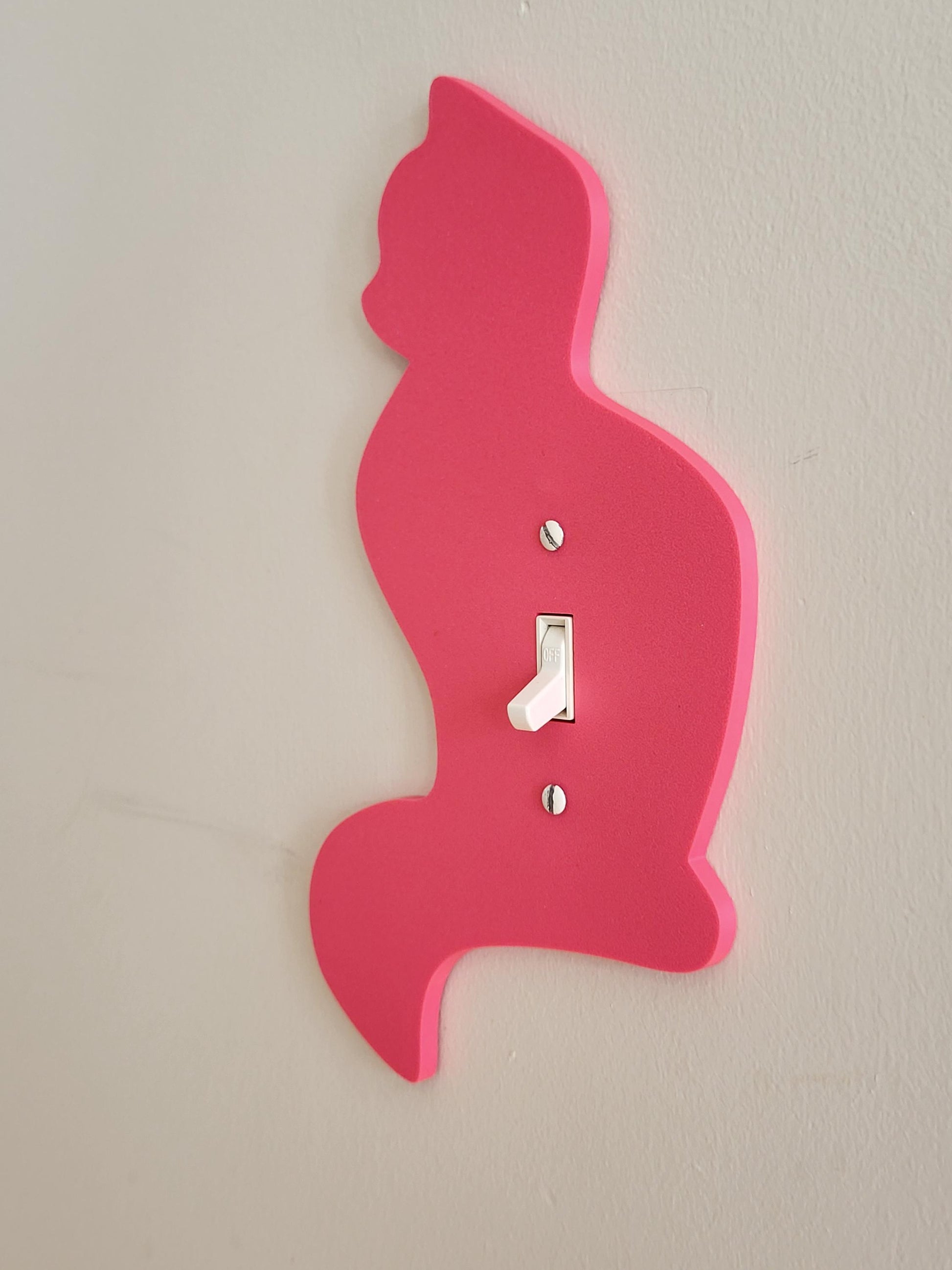 Cat Shaped Light Switch Cover, Unique and Fun Custom Wall Plate Cover for Cat Lovers, Room and Home Decor