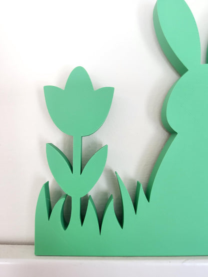 Easter Door Corner Decoration With Bunny Rabbit, Spring Decor, Home Decor, Door Trim, Easter Home Accent, Cute Egg Bunny Decor