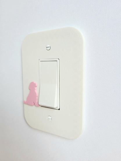 Light Switch Cover With Dog Accent, Wall Plate Cover, Mid Century Modern, Unique Switch Plate Design, Home Decor, Dog Light Switch