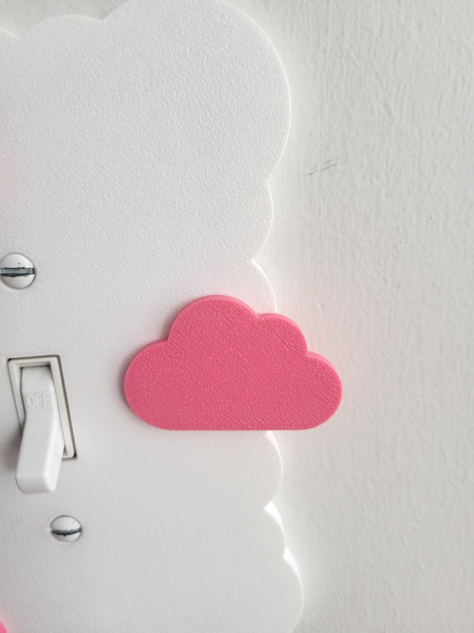 Cloudy Light Switch Cover With Clouds, Scalloped Wall Plate, Unique Switch, For Kids Room, Wavy Switch Cover, Cloud Rocker Switch, Baby Shower Gift