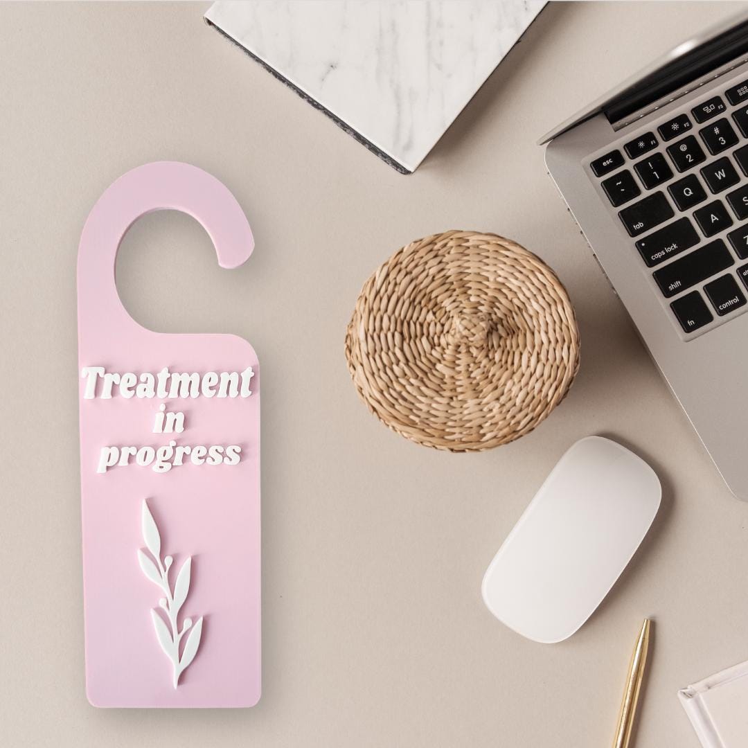 For Beauty Salons, Lash Technicians, Spas,  Do Not Disturb Sign, Office Door Signs, Privacy Signage, Treatment in progress door sign