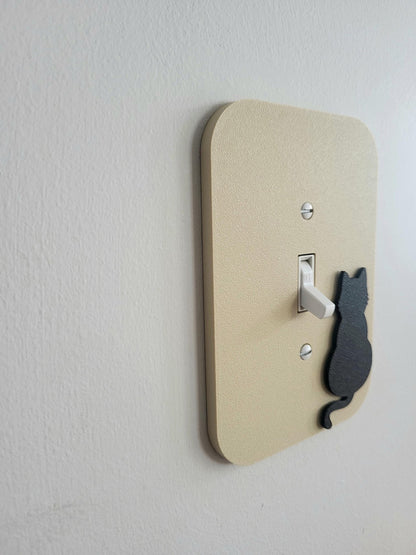 tripple toggle, tripple rocker, outlet cover, minimalist, light switch covercat decor, animal decor, cat decor
