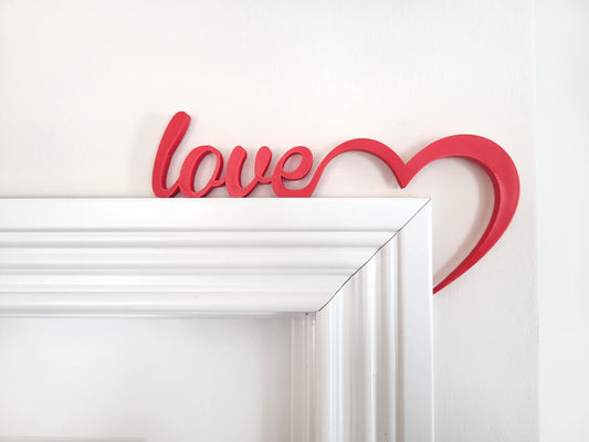 Love Door Topper - Valentine’s Day Door Corner, Hearts Door Topper, Valentine's Decor, Mirror Corner, Valentines Day Themed Decor, Home Decor, Shelf corner