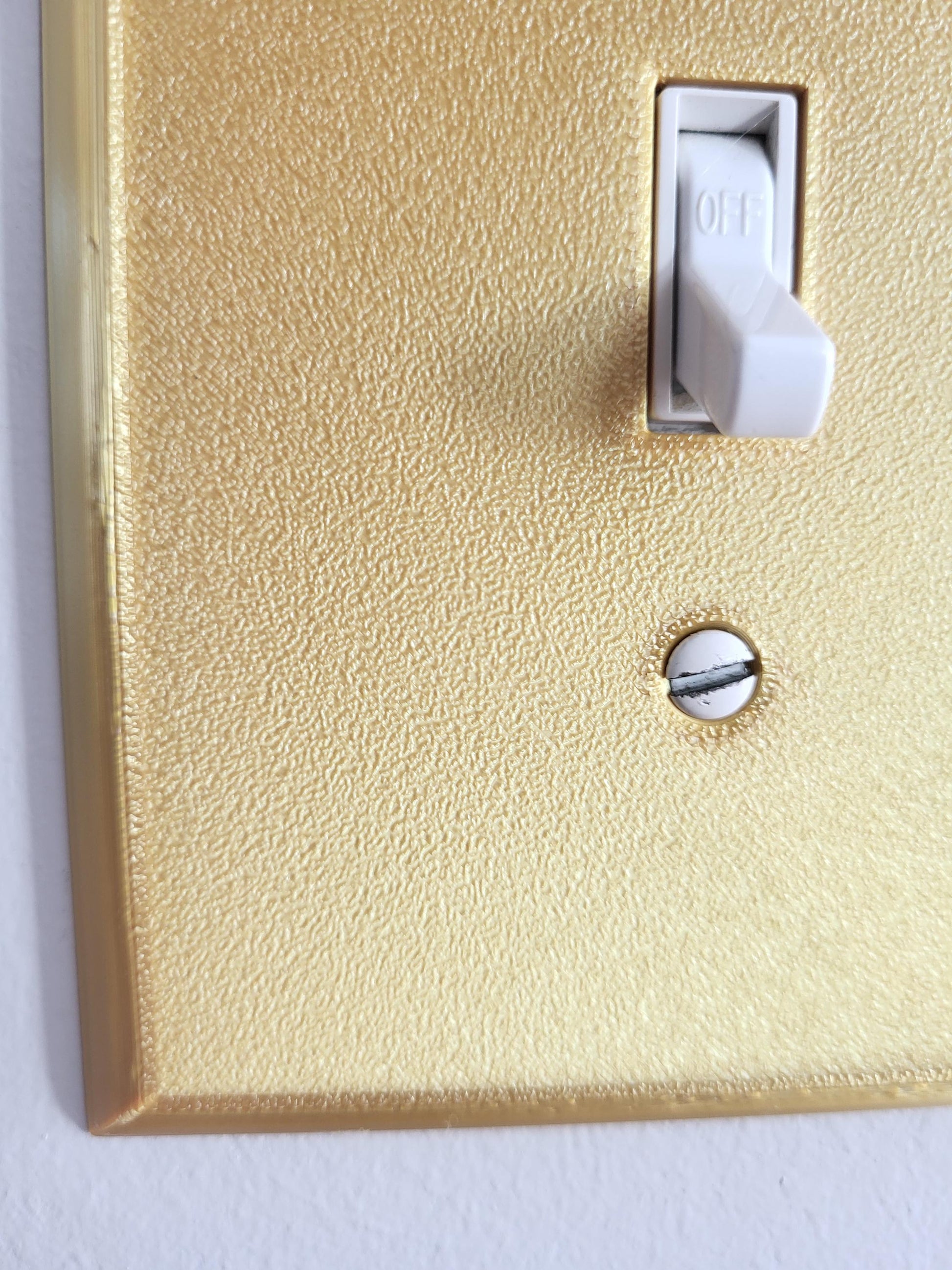Golden Light Switch Cover, Wall Plate Cover, Mid Century Modern, Unique Switch Plate Design, For Living Room, Decorative, Home Decor