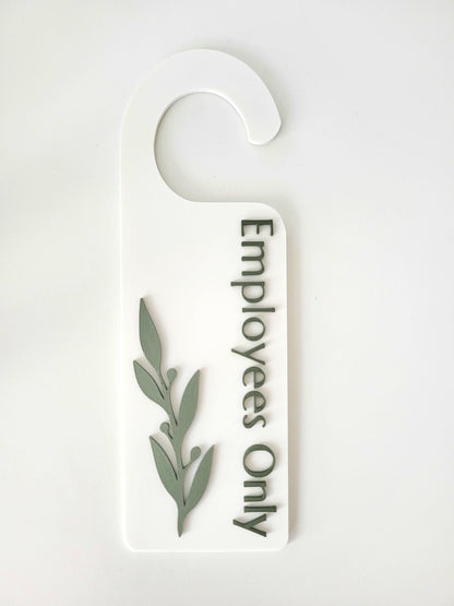  For Beauty Salons, Lash Technicians, Therapist,  Do Not Disturb Sign, Office Door Signs, Privacy Signage, Employees Only
