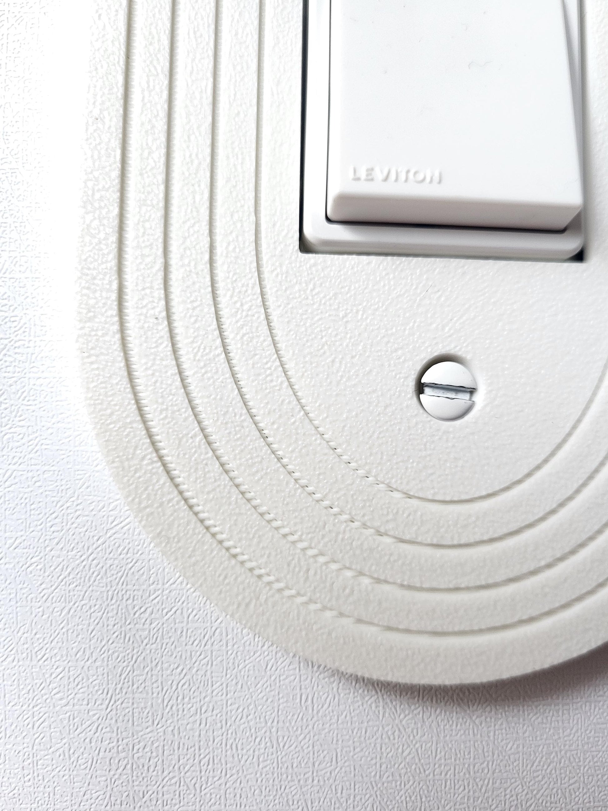 Oval Light Switch Cover With Stripes (Version 2), Wall Plate Cover, Mid Century Modern, Unique Switch Plate Design, Decorative Wall Plate,