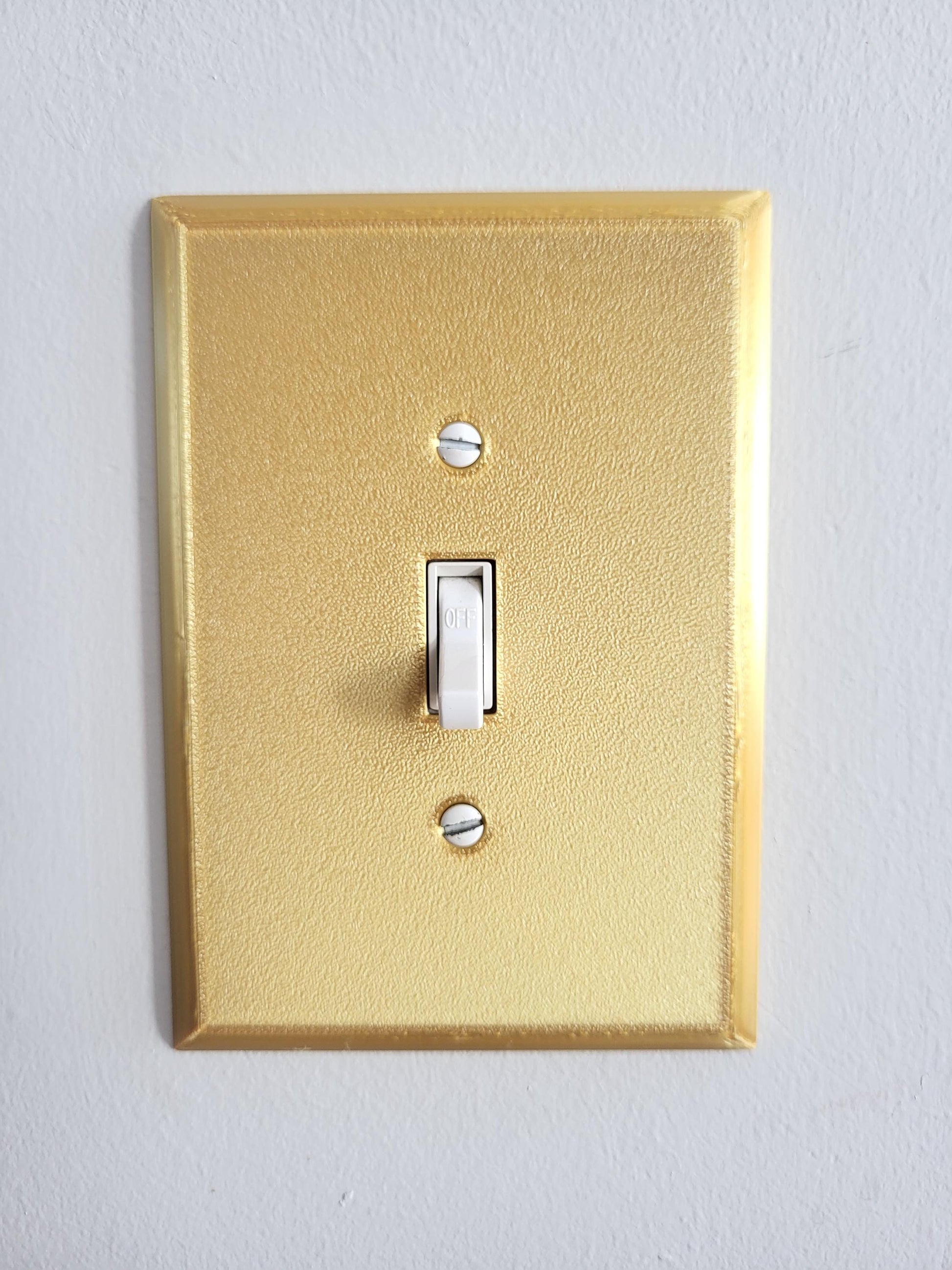 Golden Light Switch Cover, Wall Plate Cover, Mid Century Modern, Unique Switch Plate Design, For Living Room, Decorative, Home Decor