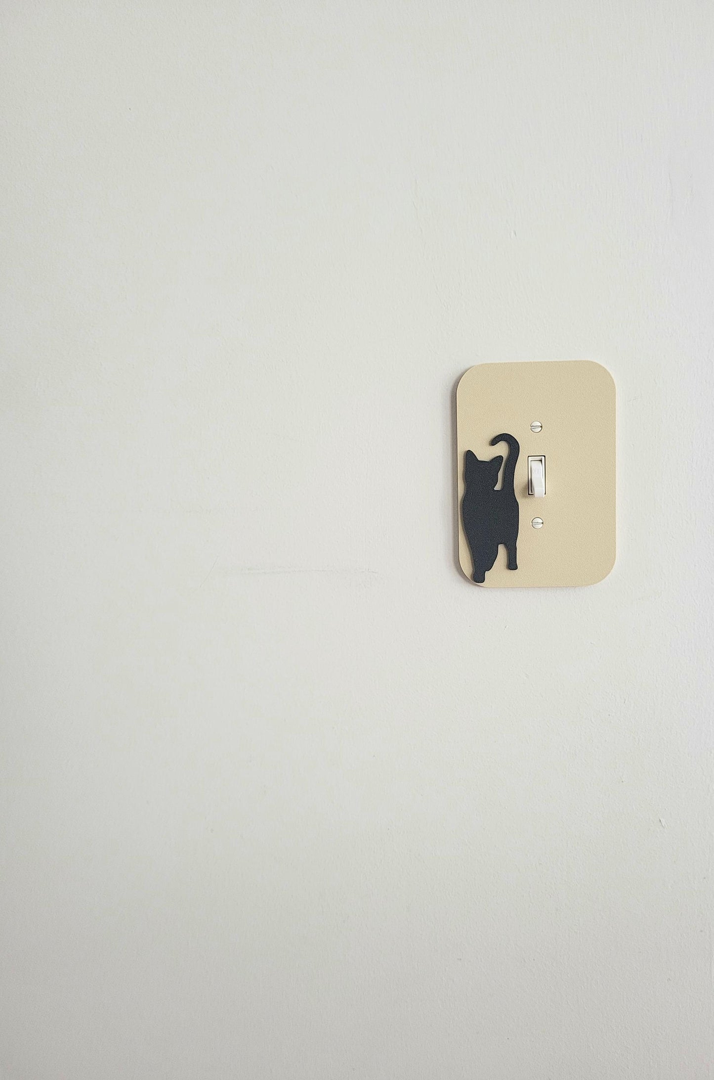 Light Switch Cover With A Walking Cat , Wall Plate Cover, Mid Century Modern, Unique Switch Plate Design, Home Decor, Kitten Light Switch, Outlet Cover