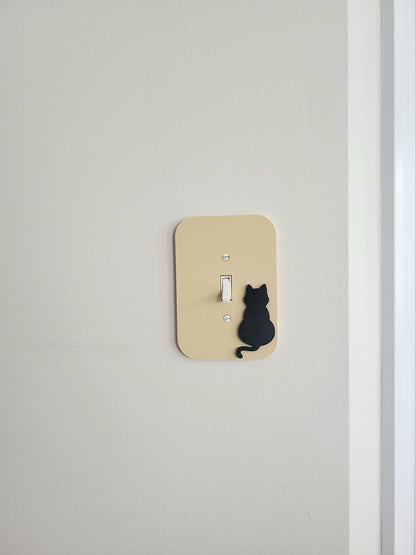 tripple toggle, tripple rocker, outlet cover, minimalist, light switch covercat decor, animal decor, cat decor