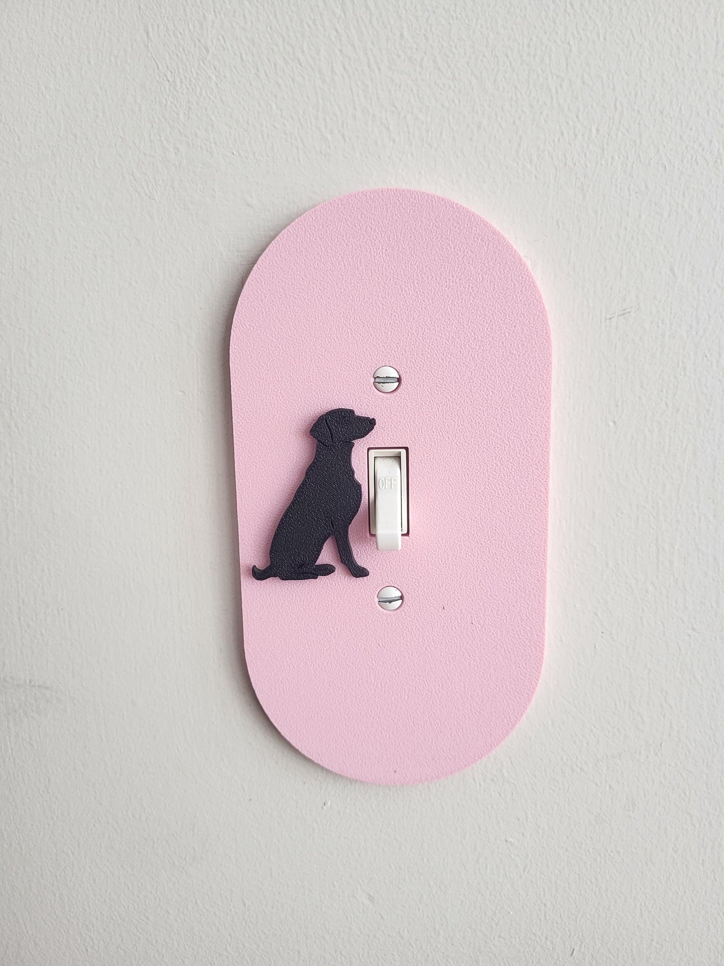 Oval Light Switch Cover With Dog Accent, Wall Plate Cover, Mid Century Modern, Unique Switch Plate Design, Home Decor, Dog Light Switch