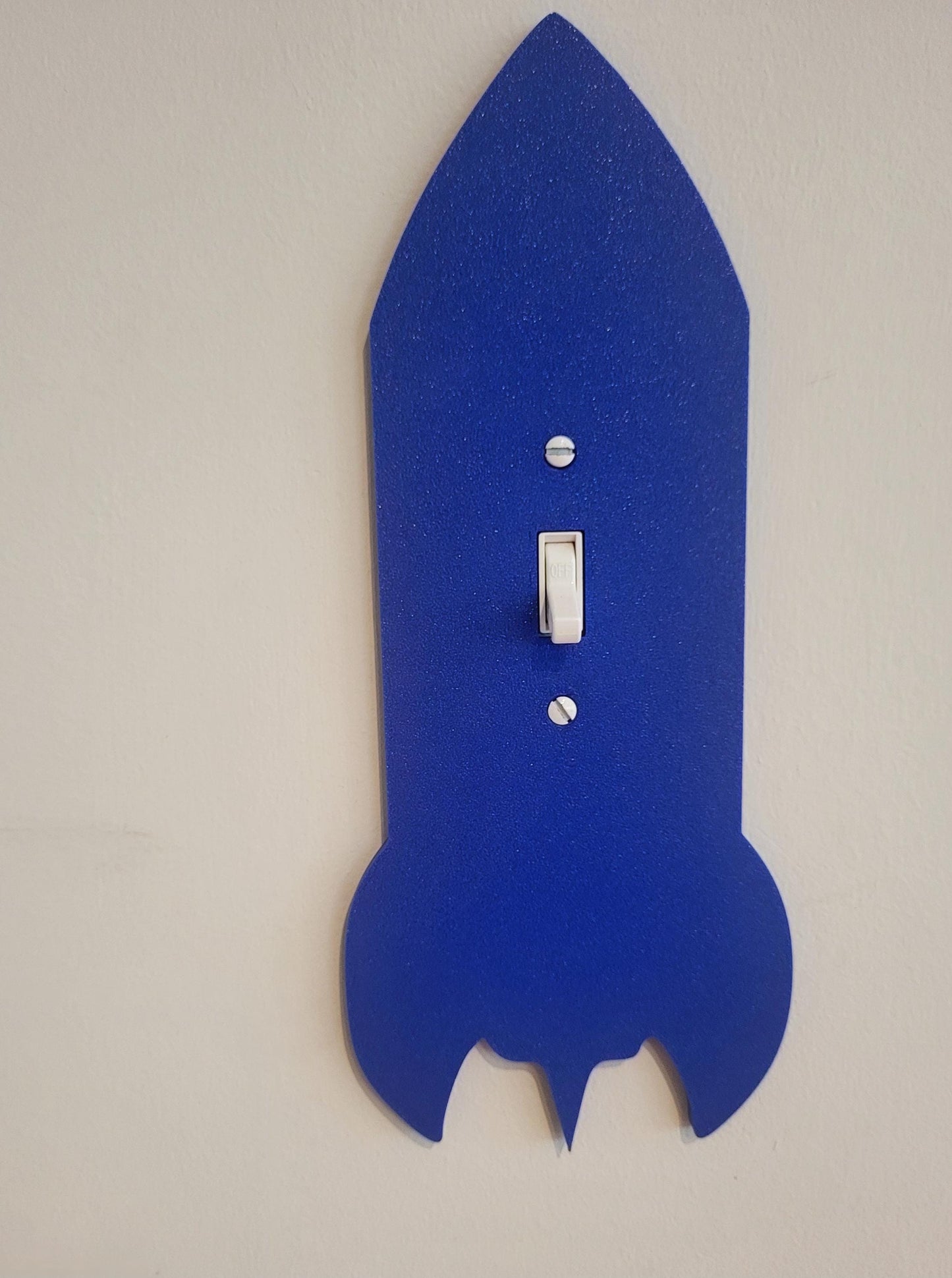 Rocket Shaped Light Switch Cover Plate, Fun and Unique Decor for Nursery or Kids, Boy's Room, Wall Plate, Space Collection