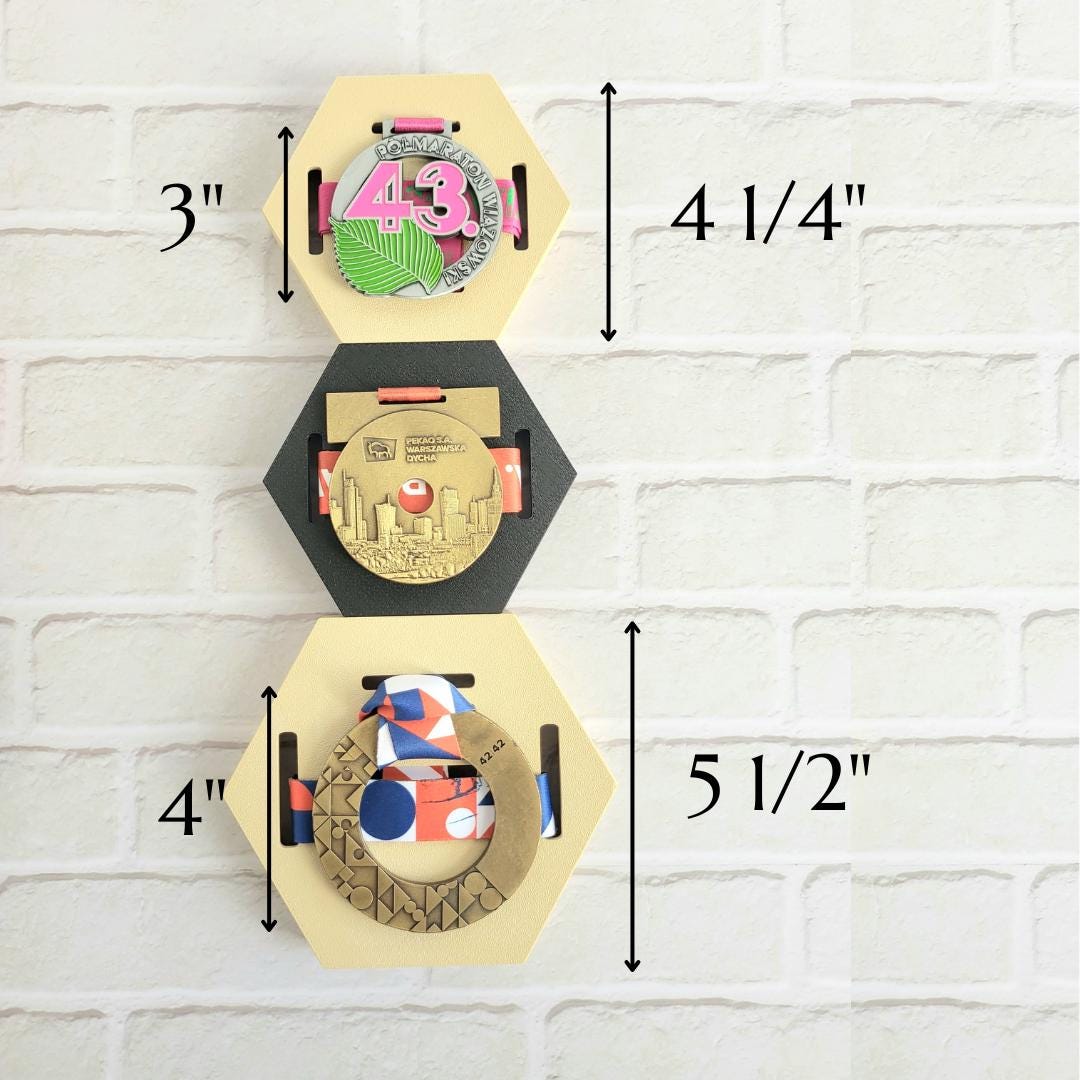 Modular Sports Medal Display, Custom Personalized Honeycomb Medal Hanger, For Runners, Gymnastists, Race Winners, Athlete Gift, Wall Art