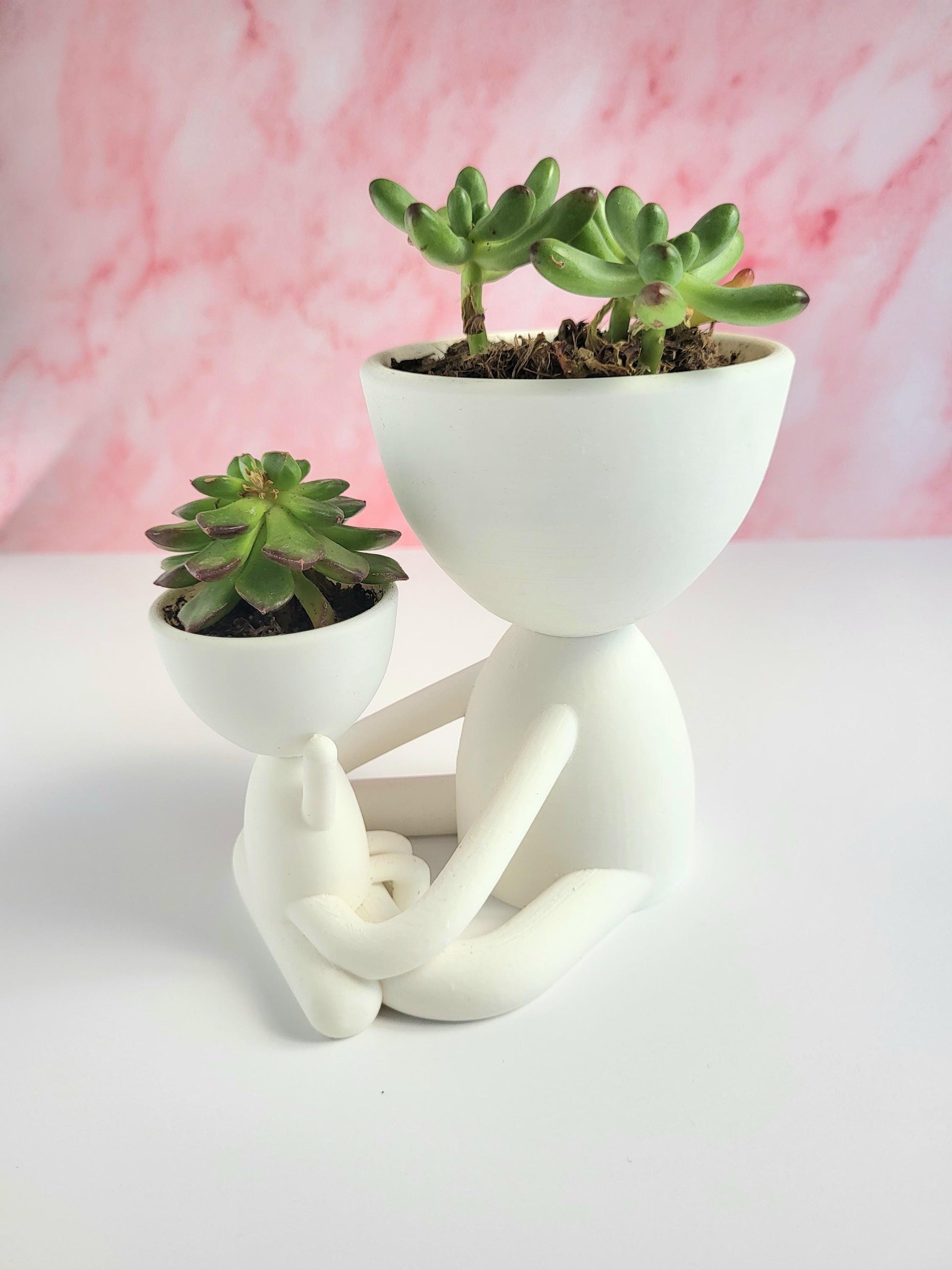  Indoor Succulent Plant Pot, Cute Planter, Sitting Unique 3 4 inch plant pot, Mother's Day Gift,