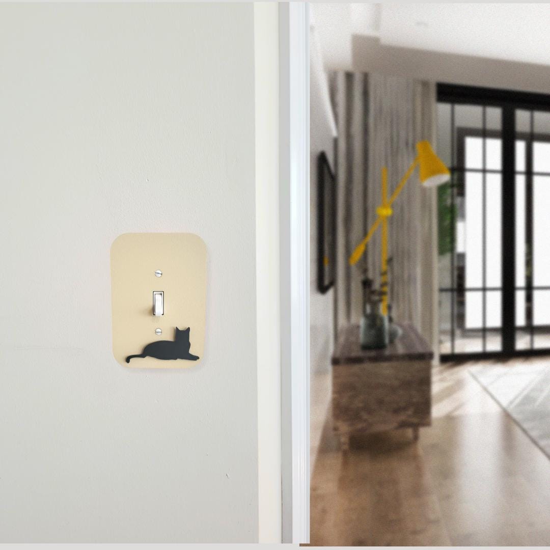 Lying Cat Light Switch Cover