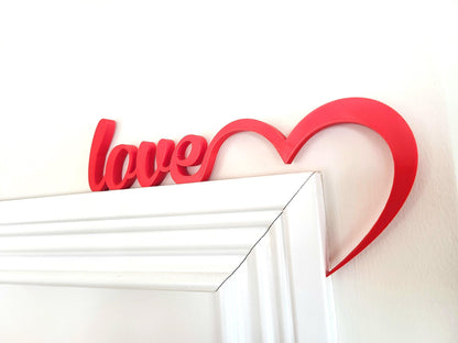 Love Door Topper - Valentine’s Day Door Corner, Hearts Door Topper, Valentine's Decor, Mirror Corner, Valentines Day Themed Decor, Home Decor, Shelf corner
