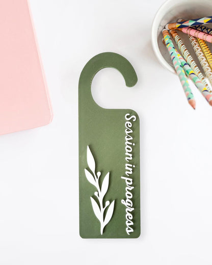 For Beauty Salons, Lash Technicians, Therapist,  Do Not Disturb Sign, Office Door Signs, Privacy Signage, Session in Progress Door Hanger