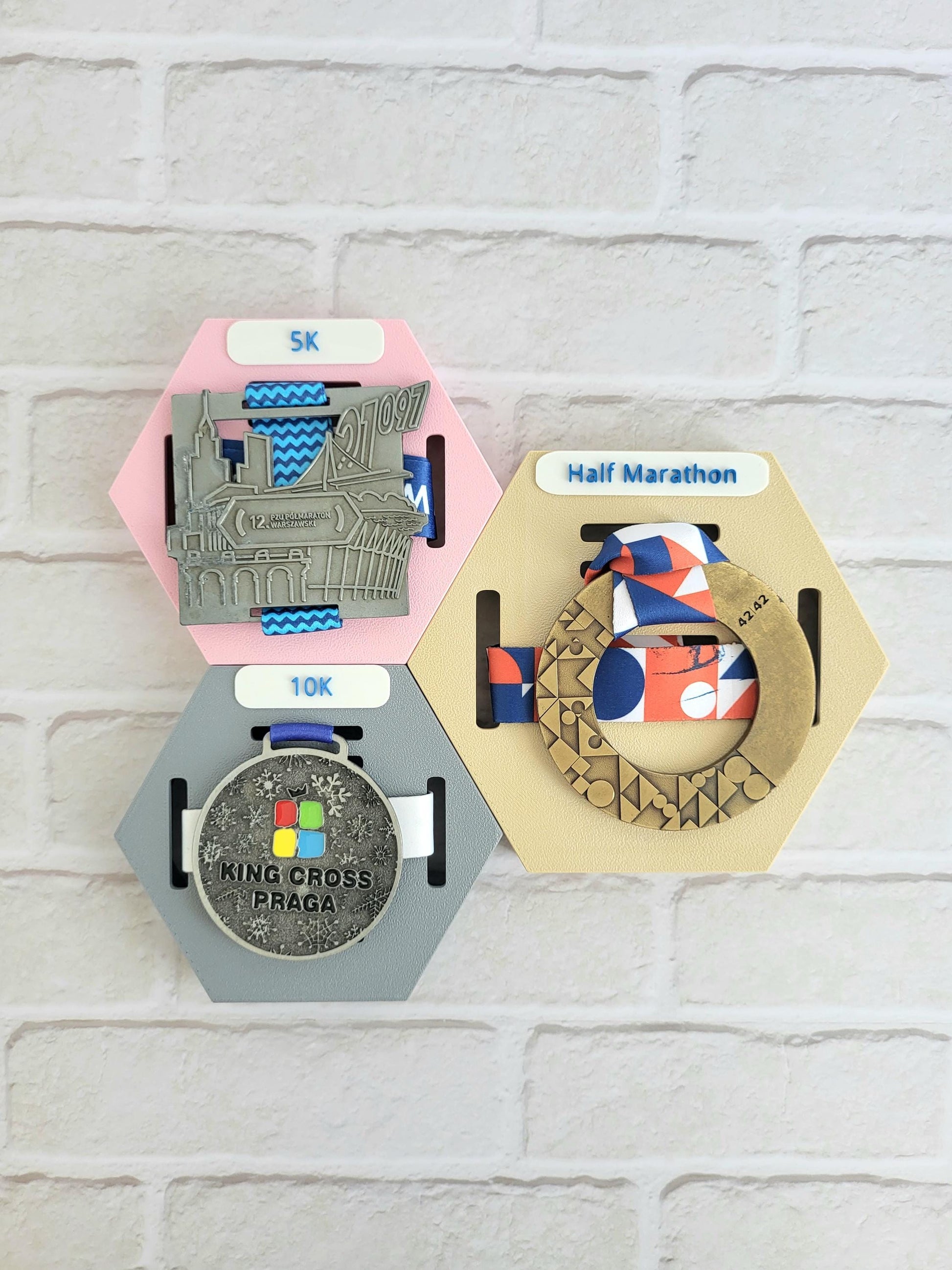 Modular Sports Medal Display, Custom Personalized Honeycomb Medal Hanger, For Runners, Gymnastists, Race Winners, Athlete Gift, Wall Art