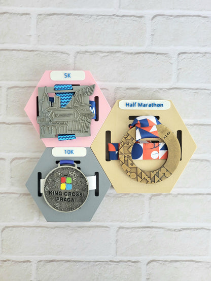 Modular Sports Medal Display, Custom Personalized Honeycomb Medal Hanger, For Runners, Gymnastists, Race Winners, Athlete Gift, Wall Art