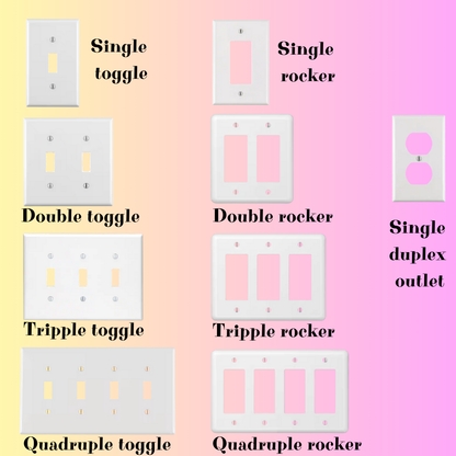 Slim Victorian Style Light Switch Cover