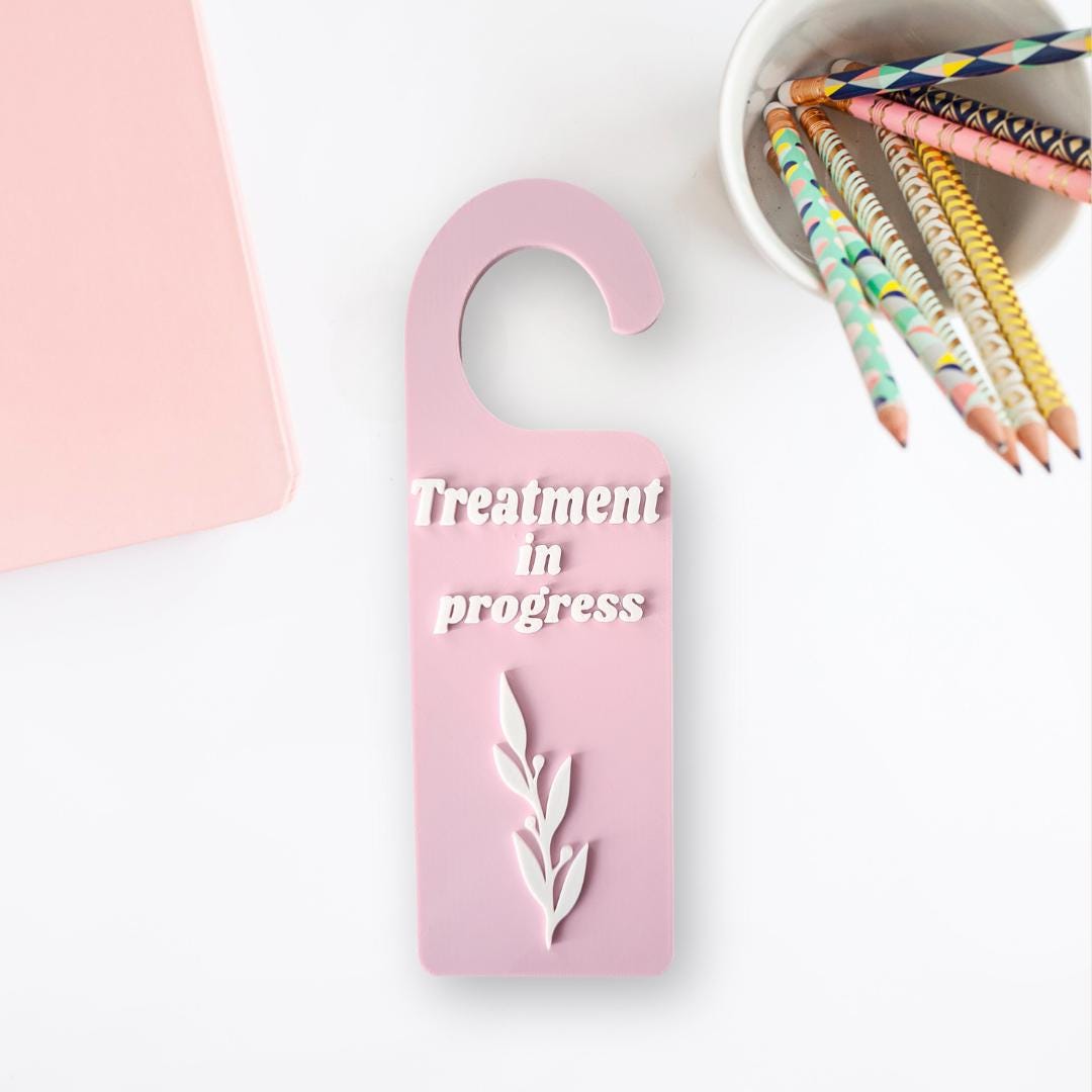 For Beauty Salons, Lash Technicians, Spas,  Do Not Disturb Sign, Office Door Signs, Privacy Signage, Treatment in progress door sign