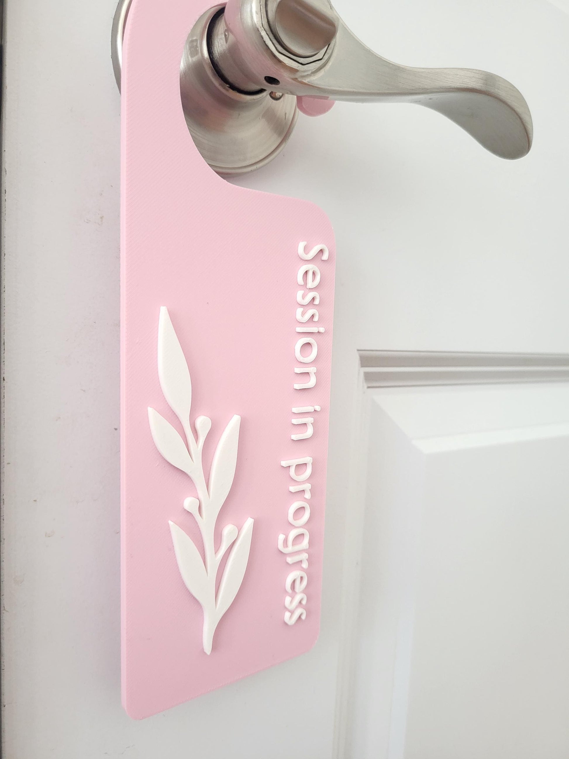 therapist door sign, salon sign, salon accessories, privacy sign, office door hanger, lash tech artist, in session sign, in session door sign, door sign, door hanger, door handle sign, do not disturb, beauty room decor, session in progress door knob sign