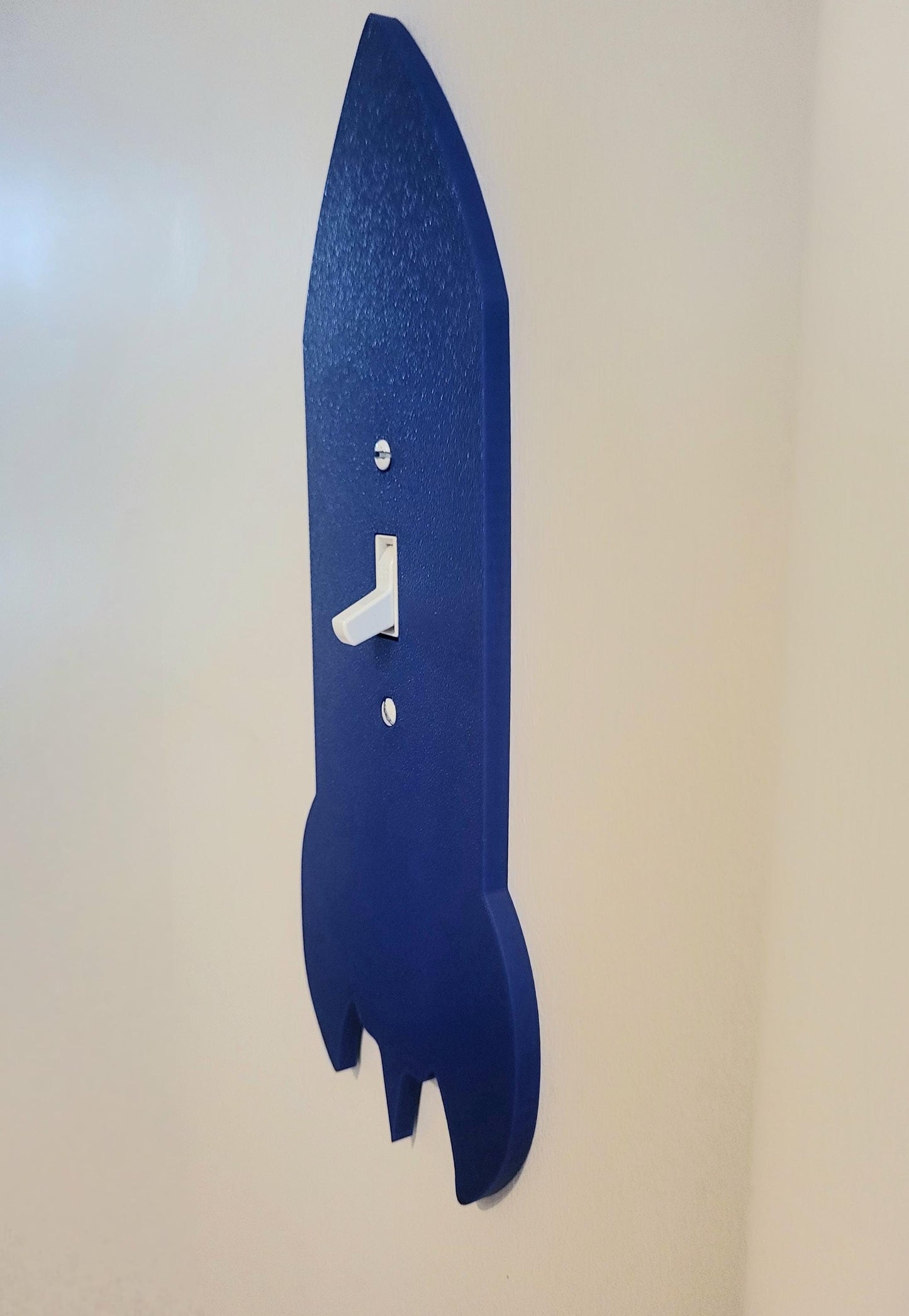 Rocket Shaped Light Switch Cover Plate, Fun and Unique Decor for Nursery or Kids, Boy's Room, Wall Plate, Space Collection