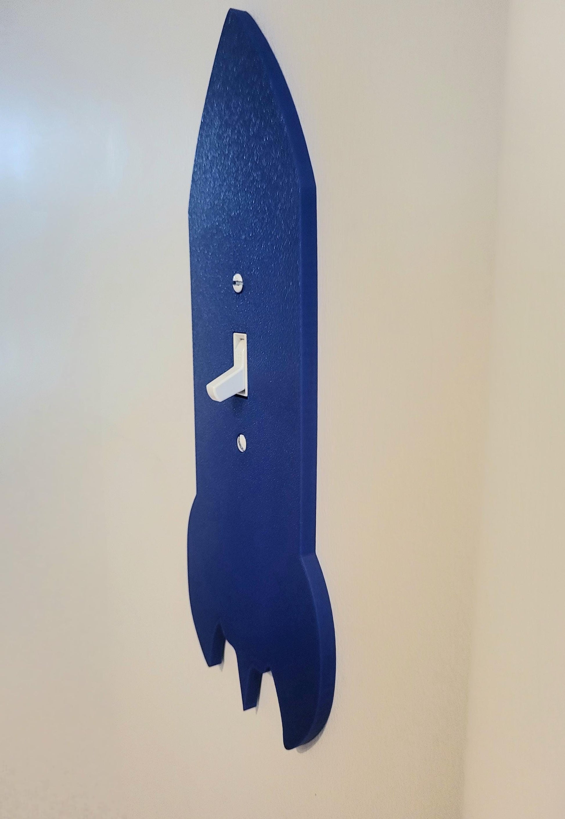 Rocket Shaped Light Switch Cover Plate, Fun and Unique Decor for Nursery or Kids, Boy's Room, Wall Plate, Space Collection