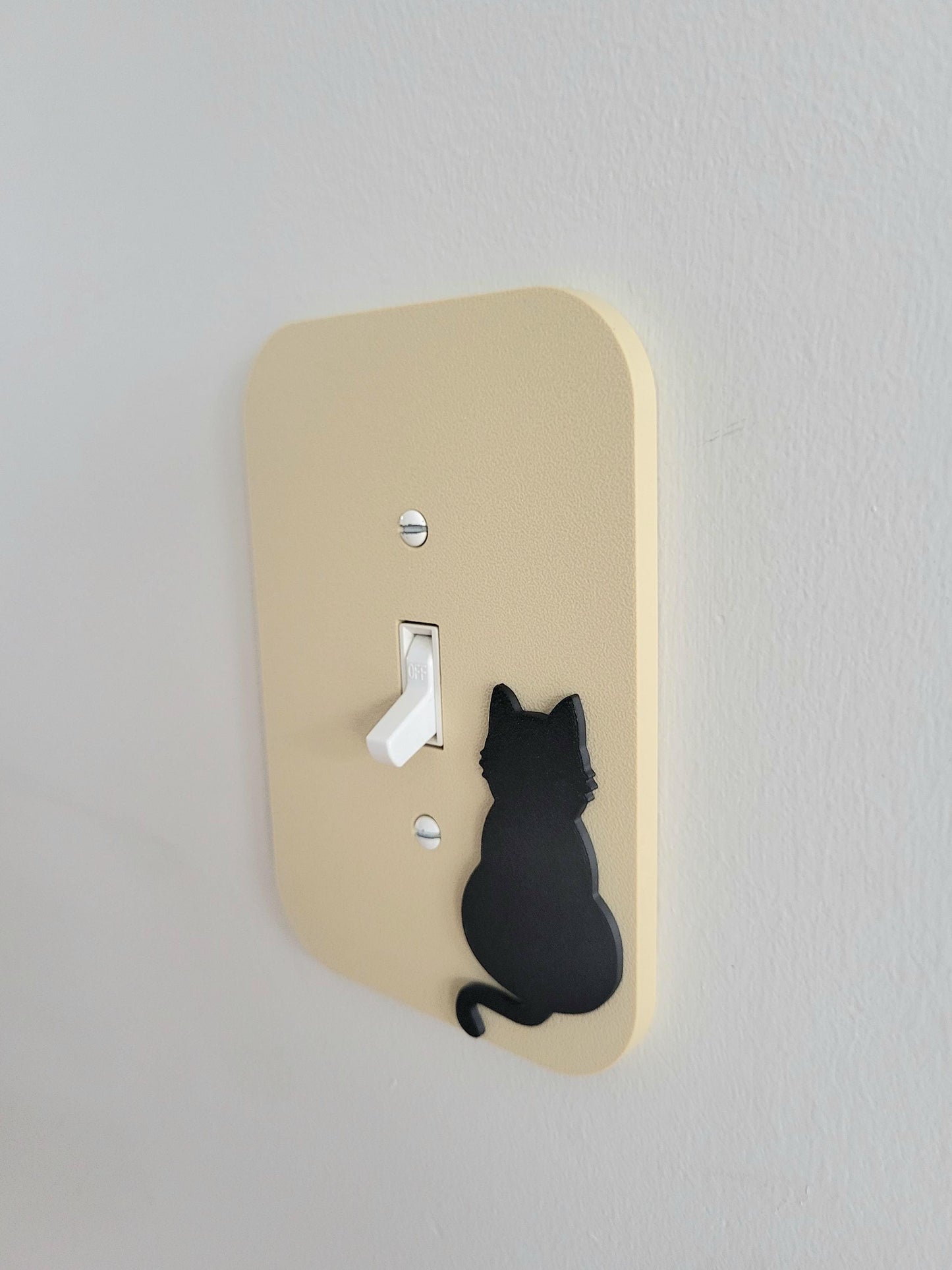 tripple toggle, tripple rocker, outlet cover, minimalist, light switch covercat decor, animal decor, cat decor