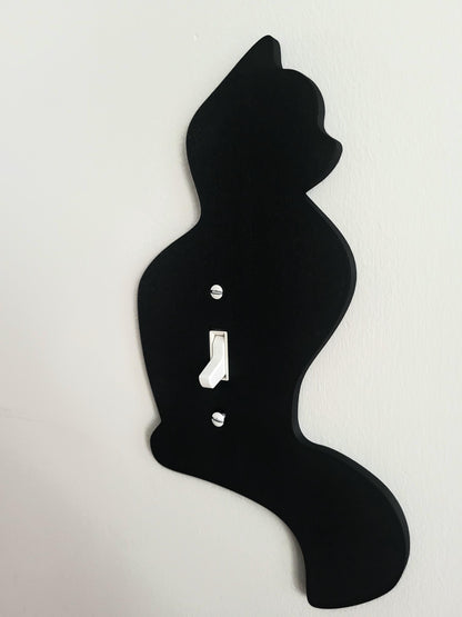 Cat Shaped Light Switch Cover, Unique and Fun Custom Wall Plate Cover for Cat Lovers, Room and Home Decor