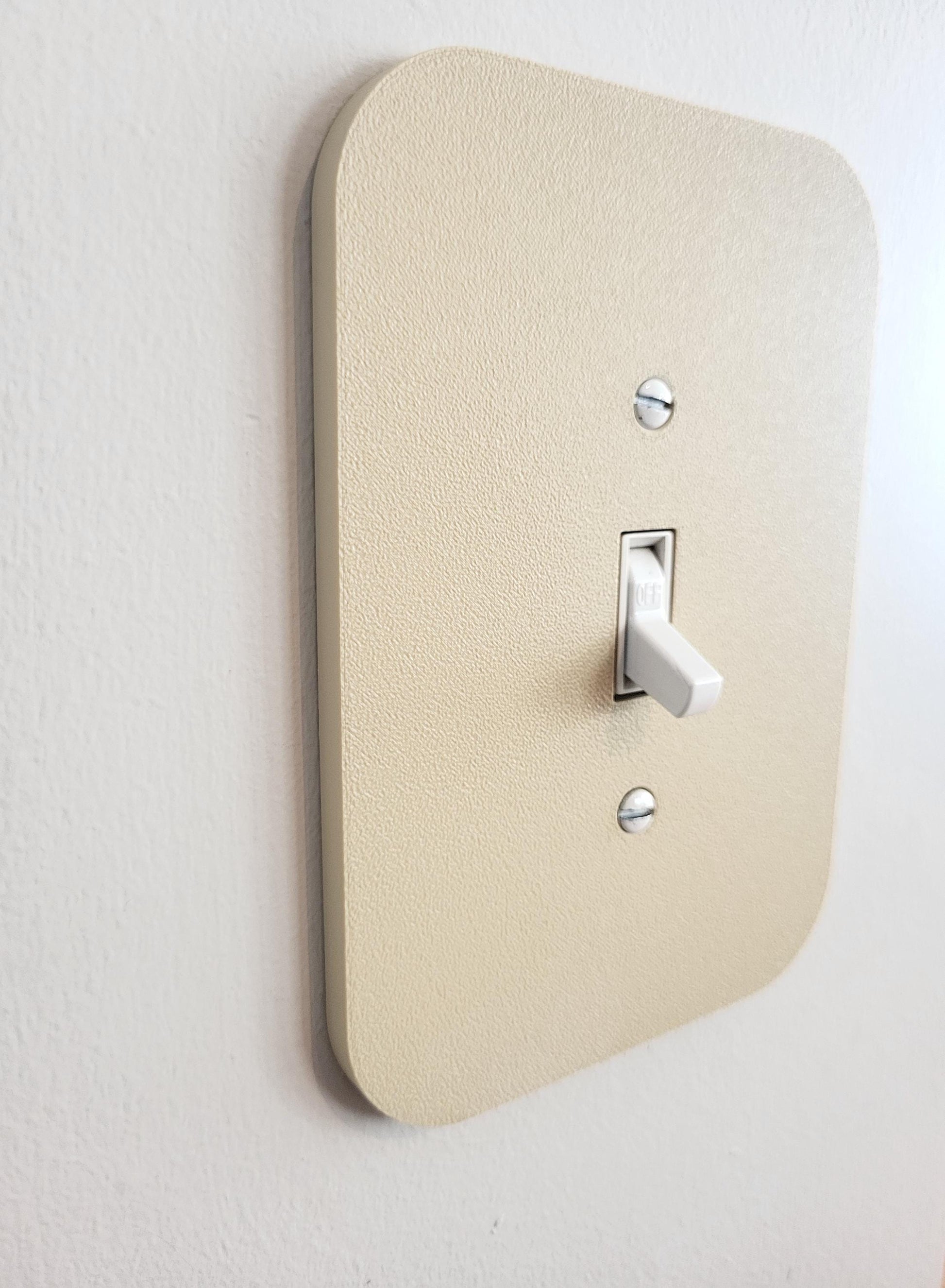 Minimalist Light Switch Cover, Wall Plate Cover, Mid Century Modern, Unique Switch Plate Design, Home Decor, Rocker Switch Cover,