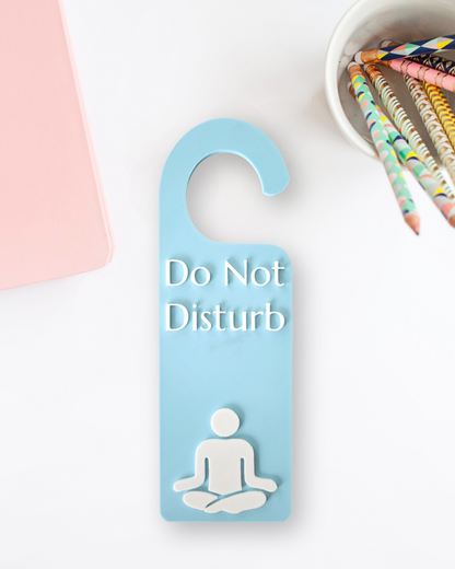 Do Not Disturb Meditating Door Hanger