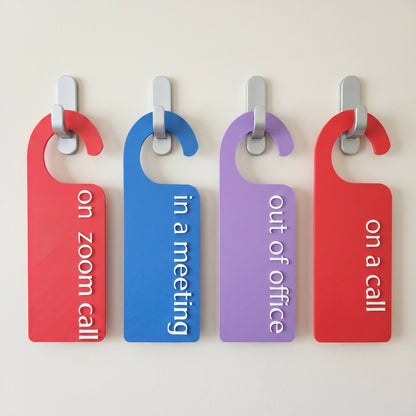 Customizable Office Door Hanger Signs