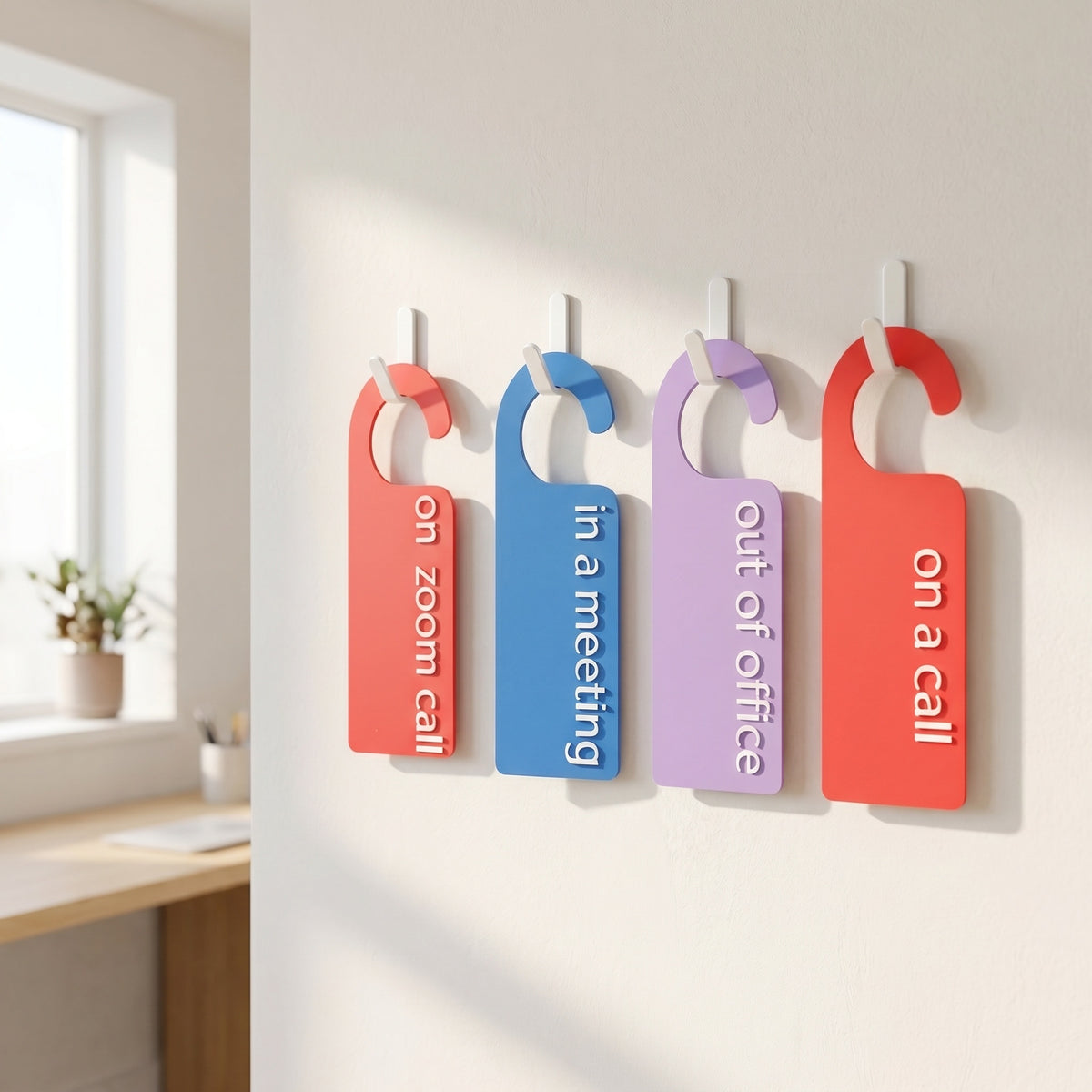 Customizable Office Door Hanger Signs