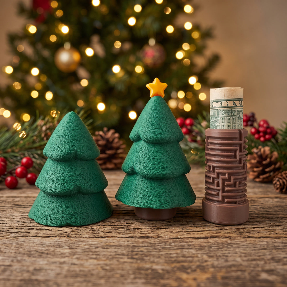 Easy Christmas Tree Money Maze Holder