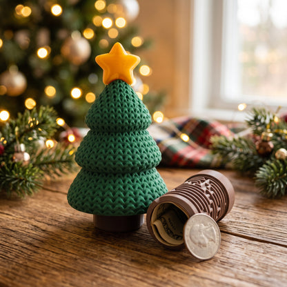 Knitted Christmas Tree oney Maze Holder