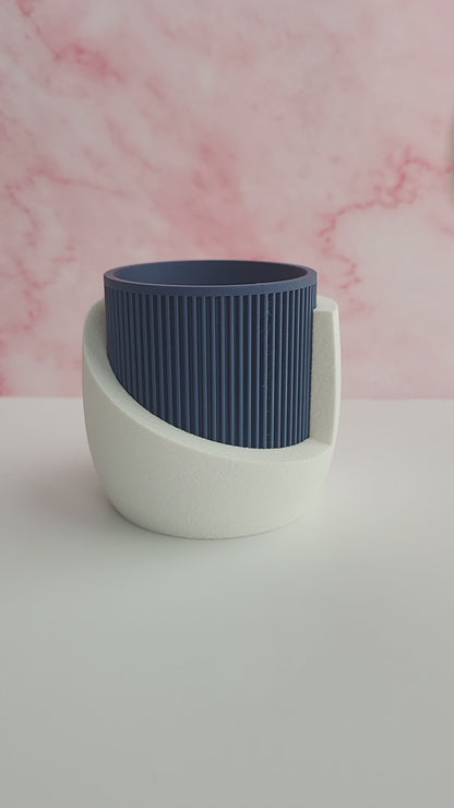 Japandi Style Planter with Drainage & Tray
