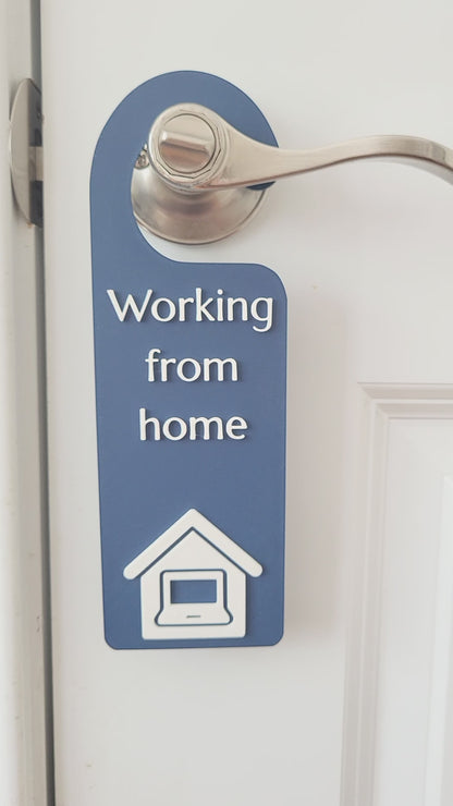 Working From Home Door Hanger